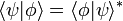 \langle \psi |\phi\rangle = \langle \phi |\psi\rangle^*