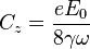 C_z = \frac{eE_0}{8\gamma \omega}