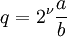 q = 2^\nu\frac{a}{b}