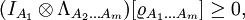 \; (I_{A_1}\otimes \Lambda_{A_2\ldots A_m})[\varrho_{A_1\ldots A_m}] \geq 0 ,