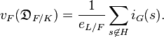 v_F(\mathfrak{D}_{F/K}) = {1 \over e_{L/F}} \sum_{s \not\in H} i_G(s).