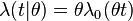 
\lambda(t|\theta)=\theta\lambda_0(\theta t)
