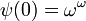 \psi(0) = \omega^\omega