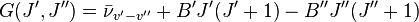 G(J^\prime, J^{\prime \prime}) = \bar \nu _{v^\prime-v^{\prime\prime}}+B^\prime J^\prime (J^\prime +1)-B^{\prime\prime} J^{\prime\prime}(J^{\prime\prime} +1)