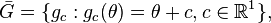 \bar{G}=\{g_c:g_c(\theta)=\theta + c,c\in \Bbb{R}^1\},