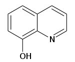 Skeletal formula of 8-hydroxyquinoline