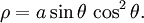 \rho = a \sin\theta \, \cos^2\theta.