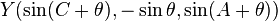  Y  ( \sin( C + \theta), - \sin \theta , \sin( A + \theta) ) 