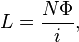 L = \frac{N \Phi}{i},