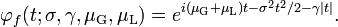 
\varphi_f(t;\sigma,\gamma,\mu_\mathrm{G},\mu_\mathrm{L})= e^{i(\mu_\mathrm{G}+\mu_\mathrm{L})t-\sigma^2t^2/2 - \gamma |t|}.
