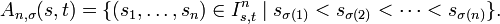 A_{n,\sigma}(s,t)=\{(s_1,\ldots,s_n)\in I_{s,t}^n\mid s_{\sigma(1)}<s_{\sigma(2)}<\cdots<s_{\sigma(n)}\}.