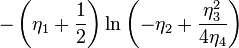  - \left(\eta_1+\frac12\right)\ln\left(-\eta_2 + \dfrac{\eta_3^2}{4\eta_4}\right)