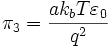 \pi_3 = \frac{a k_b T \varepsilon_0}{q^2}