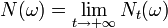 N(\omega) = \lim_{t \to + \infty} N_{t} (\omega)