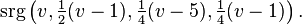 \text{srg}\left(v, \tfrac{1}{2}(v-1), \tfrac{1}{4}(v-5), \tfrac{1}{4}(v-1)\right).