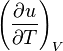  \left(\frac{\partial u}{\partial T}\right)_{V} 