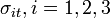 \sigma_{it}, i=1,2,3