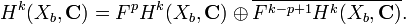 H^k(X_b, \mathbf{C}) = F^pH^k(X_b, \mathbf{C}) \oplus \overline{F^{k-p+1}H^k(X_b, \mathbf{C})}.