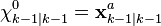 \chi_{k-1\mid k-1}^{0} = \textbf{x}_{k-1\mid k-1}^{a}