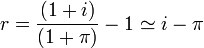 r=\frac{(1+i)}{(1+\pi)}-1 \simeq i - \pi 