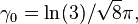 \gamma_0=\ln(3) /  \sqrt{8}\pi,