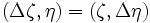 (\Delta \zeta,\eta) = (\zeta,\Delta \eta)