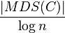 \frac{|MDS(C)|}{\log{n}}