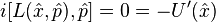  i [L(\hat{x}, \hat{p}), \hat{p}] = 0 = -U'(\hat{x}) 