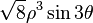 \sqrt{8} \rho^3 \sin 3 \theta