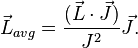 \vec L_{avg} = \frac{(\vec L \cdot \vec J)}{J^2} \vec J.