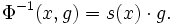 \Phi^{-1}(x,g) = s(x)\cdot g.