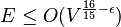 E \leq O(V^{{16 \over 15} - \epsilon})