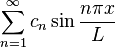  \sum_{n=1}^\infty c_n \sin \frac{n\pi x}{L}