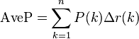 \operatorname{AveP} = \sum_{k=1}^n P(k) \Delta r(k)