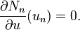  
\frac{\partial N_n}{\partial u}(u_n)= 0.
