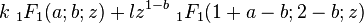 k\;{}_1F_1(a;b;z)+l z^{1-b}\;{}_1F_1(1+a-b;2-b;z)