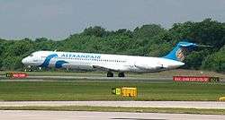 Alexandair MD82 taking off from Manchester.