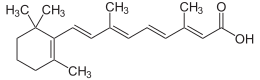 Skeletal formula of retinoic acid