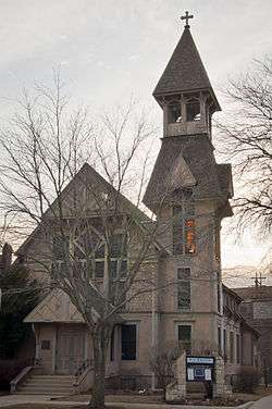 All Saints Church and Rectory viewed from the northeast.