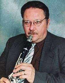 Allan Vache playing the clarinet