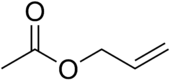 Skeletal formula of allyl acetate