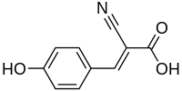 Structural formula of α-Cyano-4-hydroxycinnamic acid