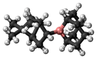 Ball-and-stick model of the alpine borane molecule