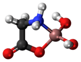 Ball-and-stick model of the aluminium glycinate complex