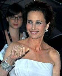 Andie MacDowell smiling