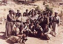 Group of about 20 Iraqi soldiers, posing with guns