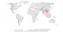 Map showing the range of Apis andreniformis