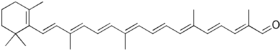 Skeletal formula of apocarotenal