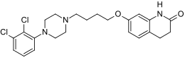 Structural formula of aripiprazole