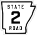 State Road 2 marker